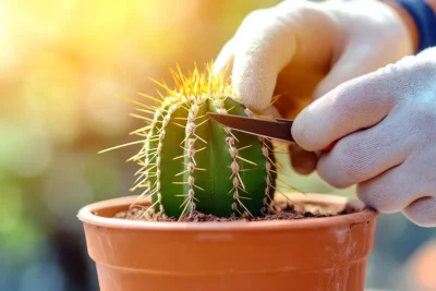 como podar cactus pequenos