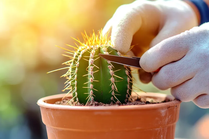 como podar cactus pequenos