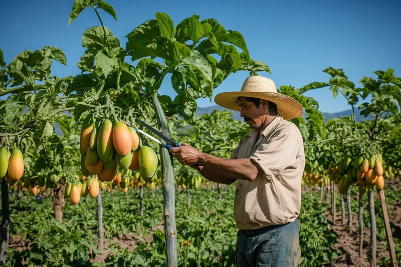 como podar la papaya