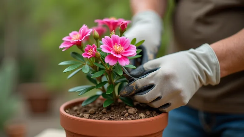 como podar una rosa del desierto