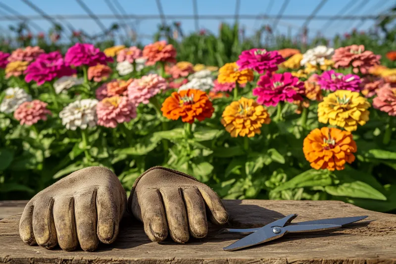 como podar zinnias